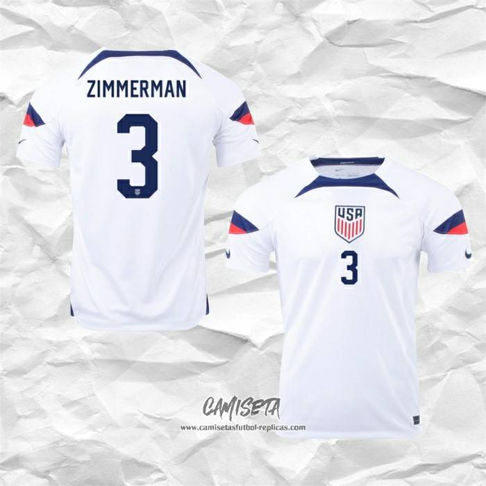 Primera Camiseta Estados Unidos Jugador Zimmerman 2022